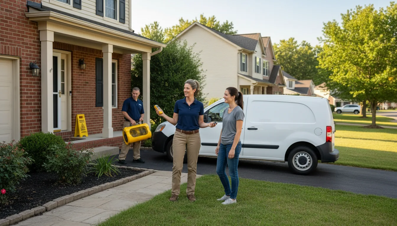 Residential water damage restoration in New Limerick, ME
